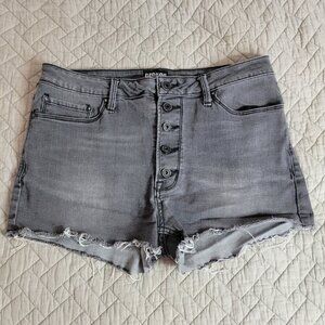 Umgee Black Button Fly Jean Shorts Sz 30